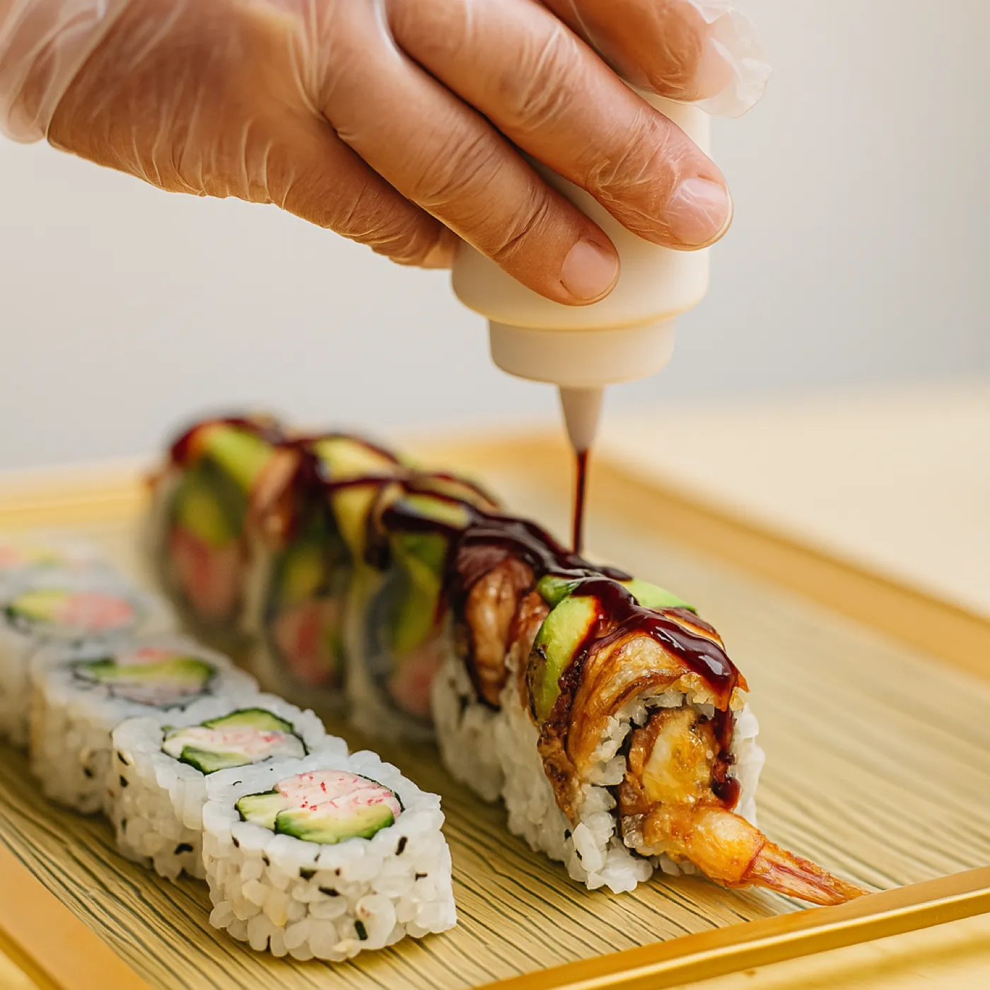 Premium sushi platter presentation